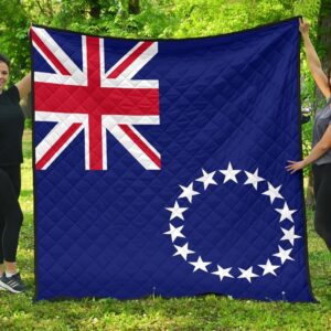 Cook Islands Flag Premium Quilt A6  Quilt